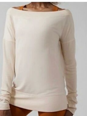 Athleta Women's Cream Sweatshirt Medium